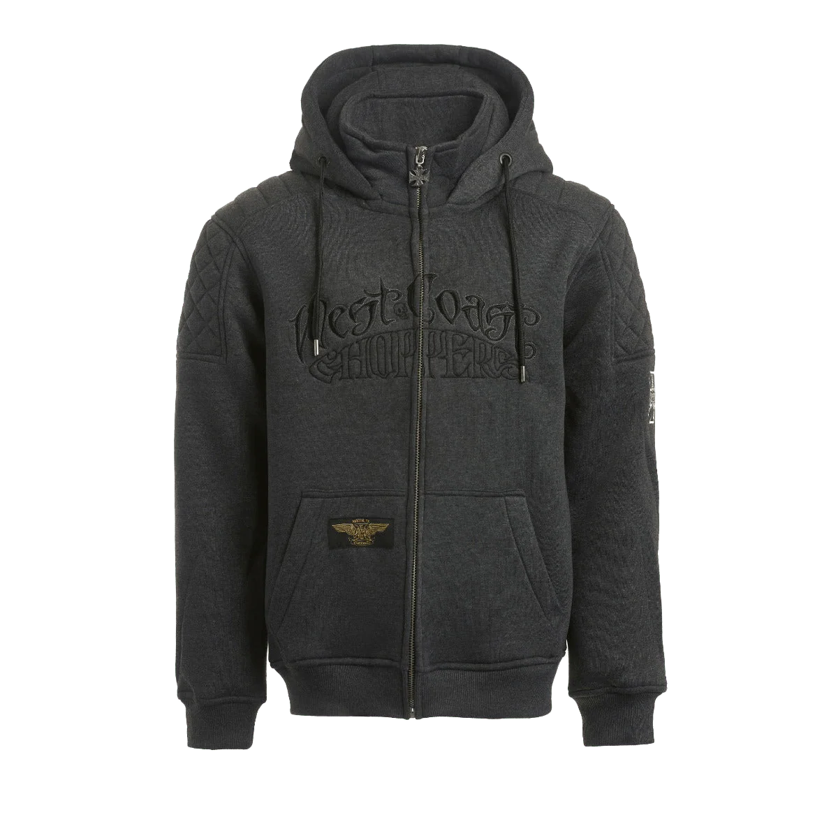Choppers por Vida Zip Hoody - Grey Melange