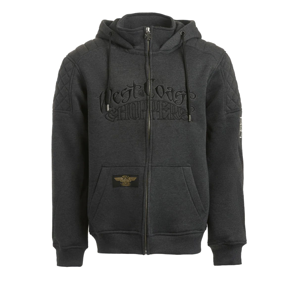 Choppers por Vida Zip Hoody - Grey Melange - Image 3