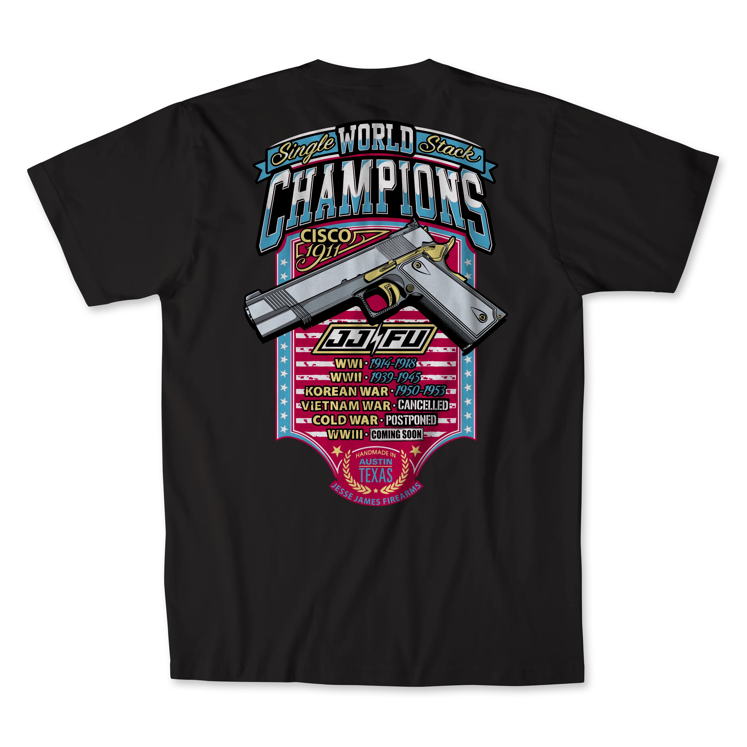 JJFU Cisco 1911 Single Stack World Champions Tee - Black