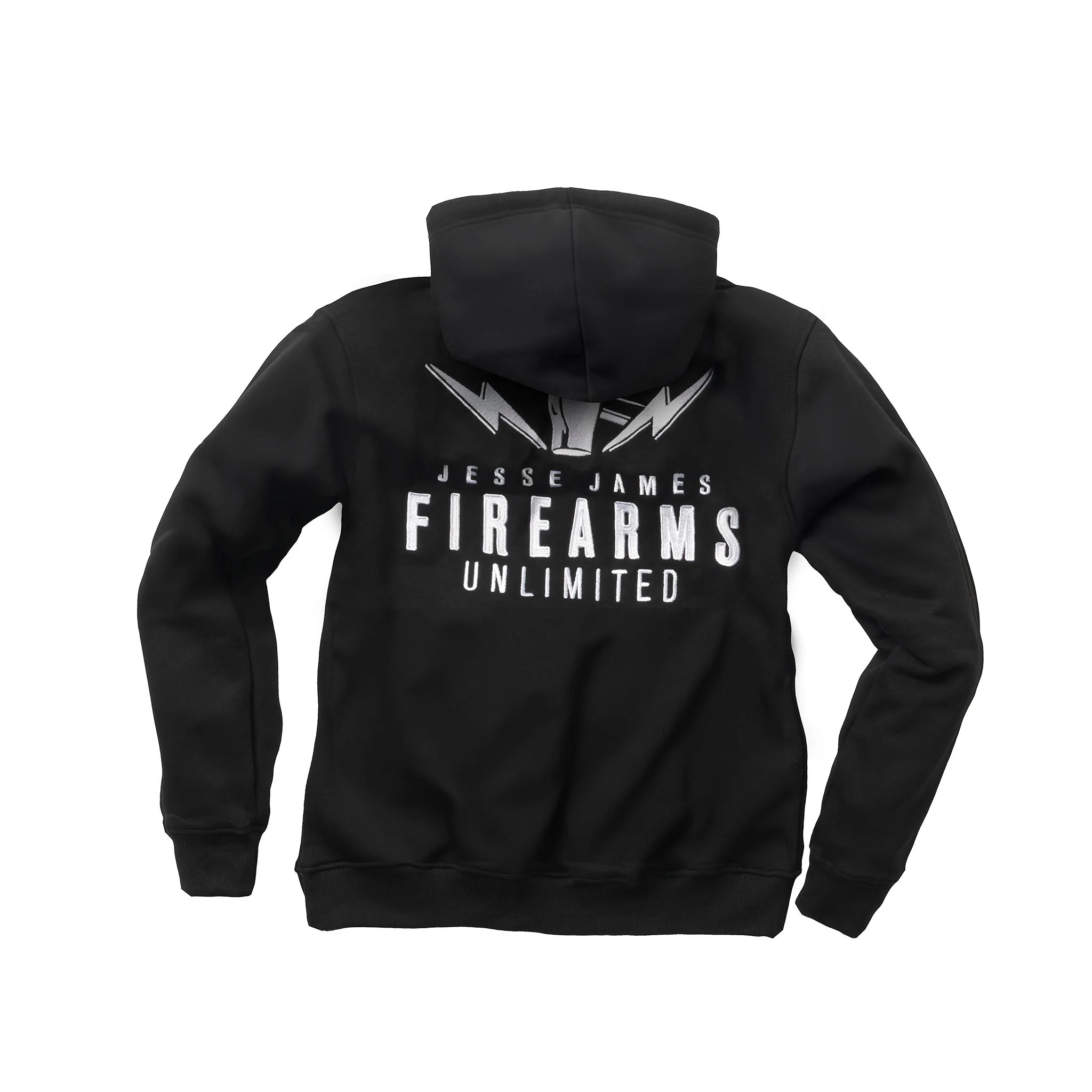 JJFU EMBROIDERED BLAST LOGO ZIP HOODY - BLACK - Image 2