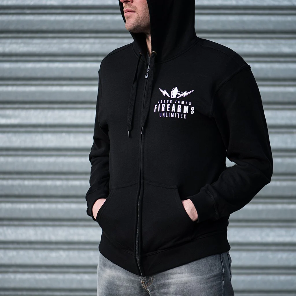 JJFU Logo Zip Hood Black - Image 2