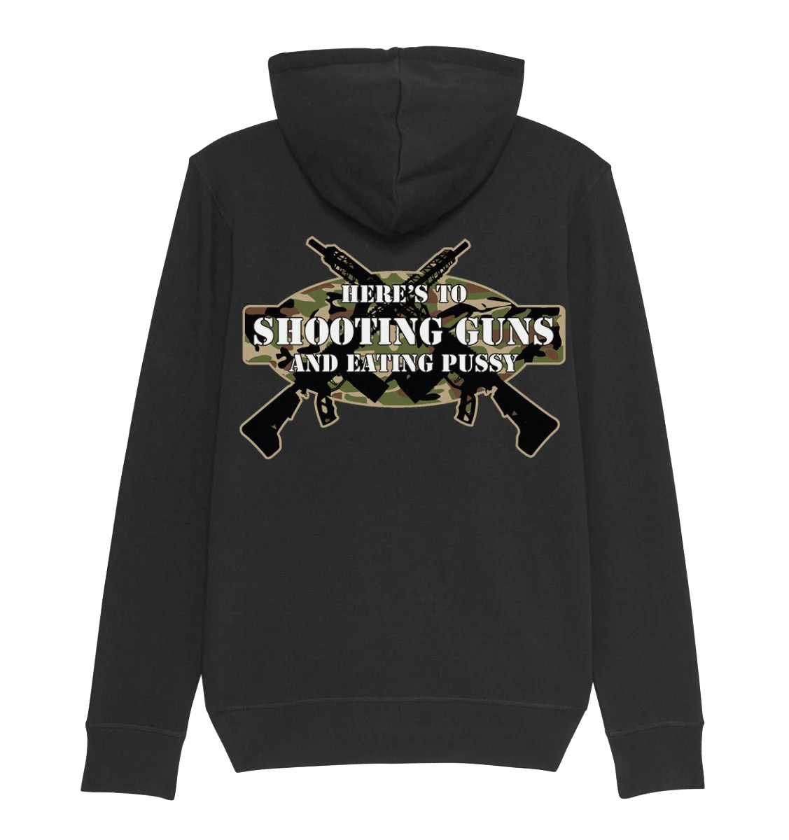 SHOOTING GUNS ZIP HOODIE Black - Image 2