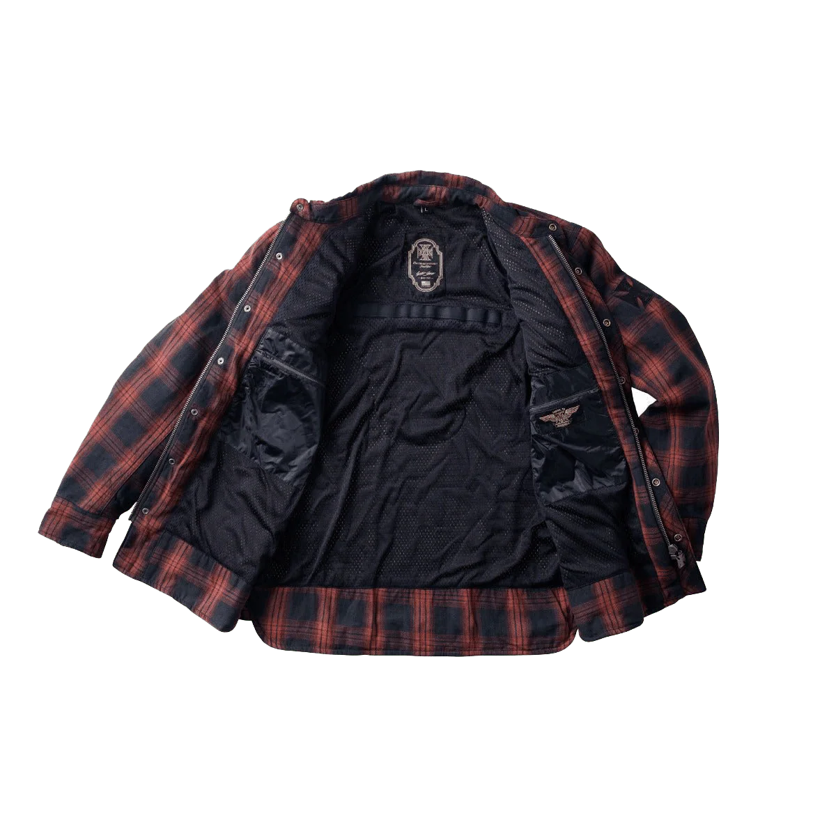 WCC AUSTIN KEVLAR RIDING SHIRT - RED/BLACK - Image 5