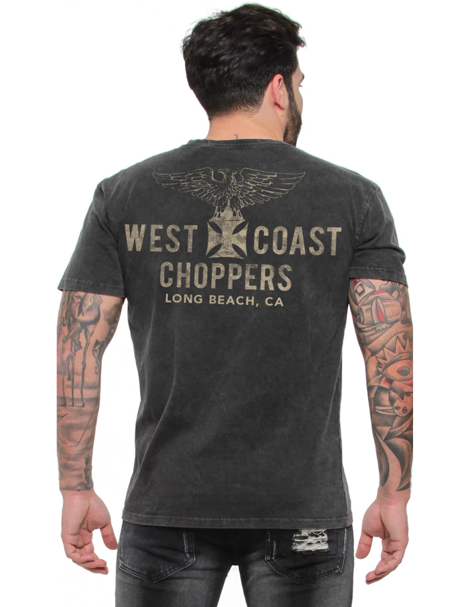 West Coast Choppers Eagle tee - Vintage Black - Image 2