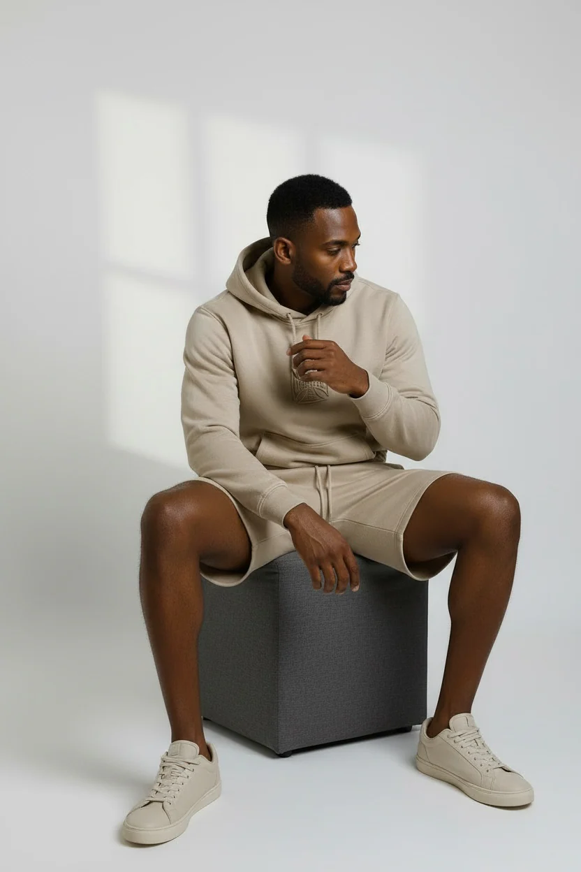 WCC Embossed Sweat Hoody - Beige - Image 4