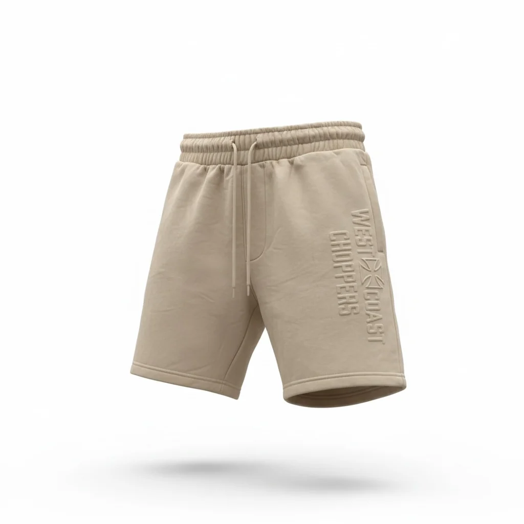 WCC Embossed Sweat Short - Beige - Image 3