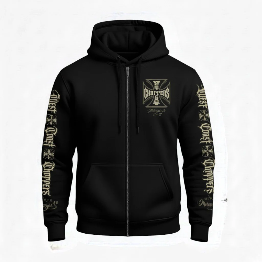 WCC Gangscript Zip Hoody - Black