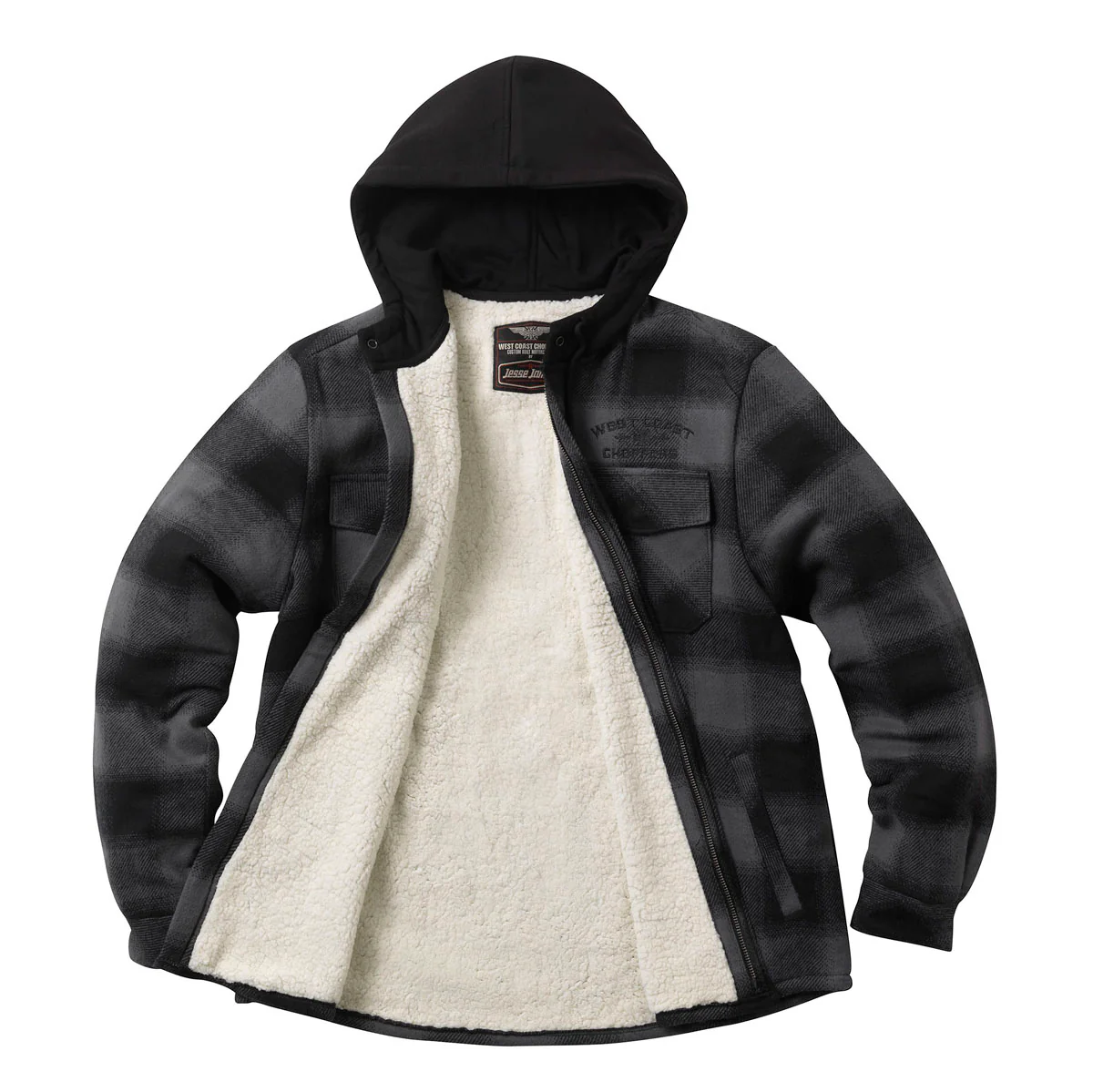 WCC HELL BENT FLANNEL JACKET - CHARCOAL/BLACK - Image 3