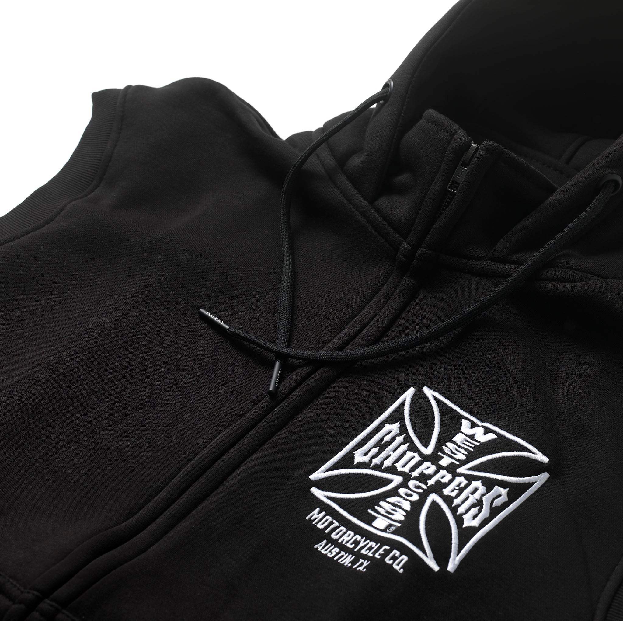 WCC OG ATX SLEEVELESS ZIP HOODY BLACK - Image 3