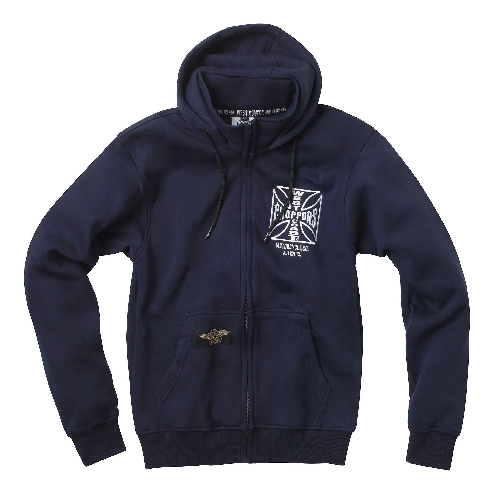 WCC OG ATX ZIP HOODY NAVY BLUE - Image 3