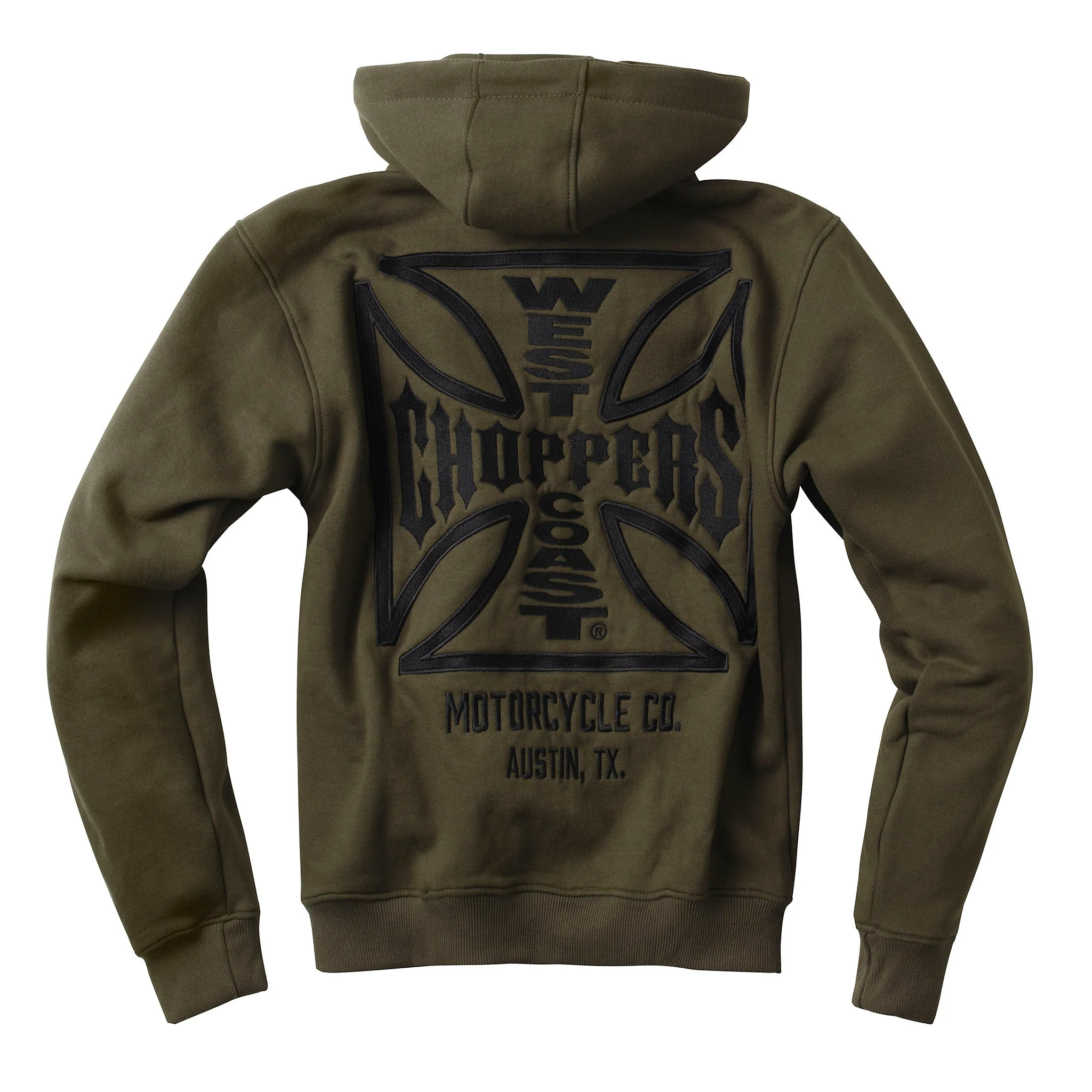 WCC OG ATX ZIP HOODY OLIVE GREEN - Image 2