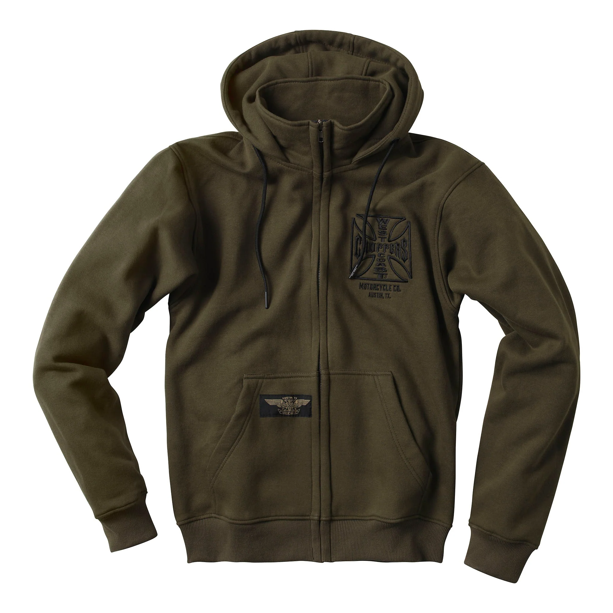 WCC OG ATX ZIP HOODY OLIVE GREEN - Image 3
