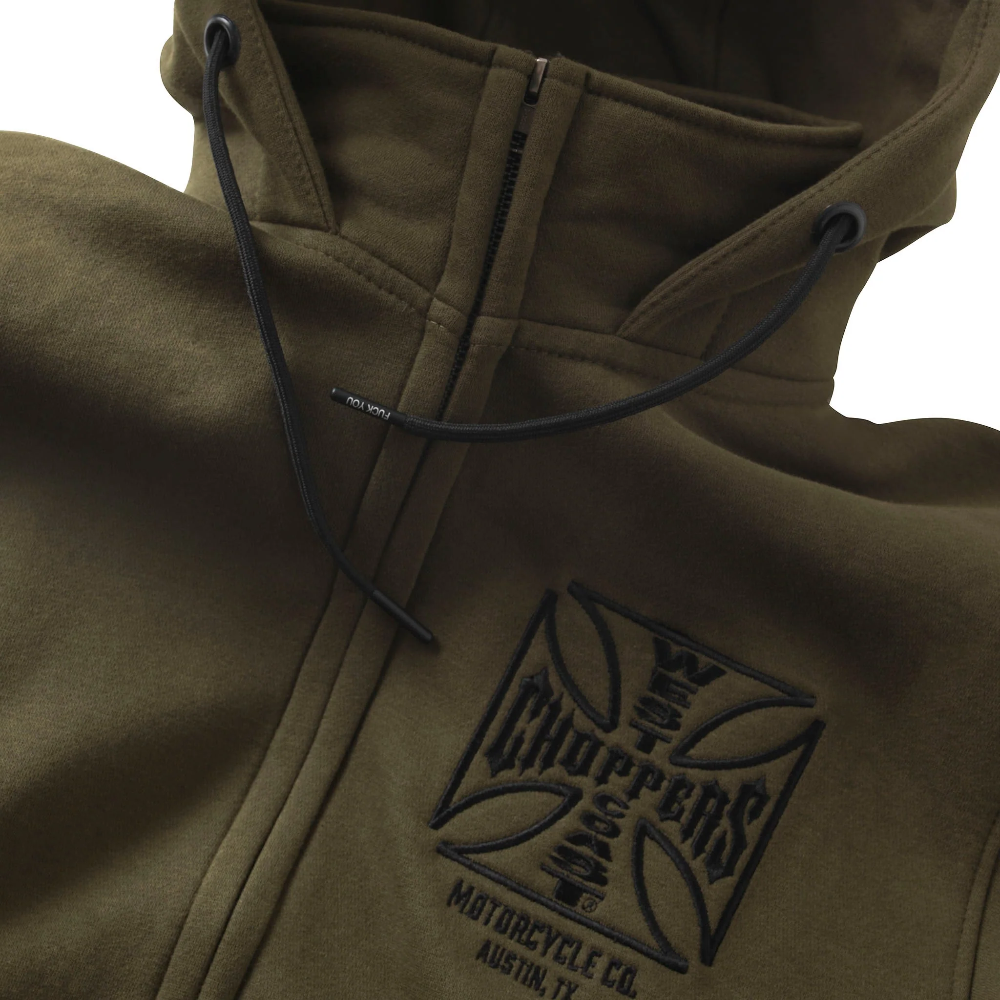 WCC OG ATX ZIP HOODY OLIVE GREEN - Image 4