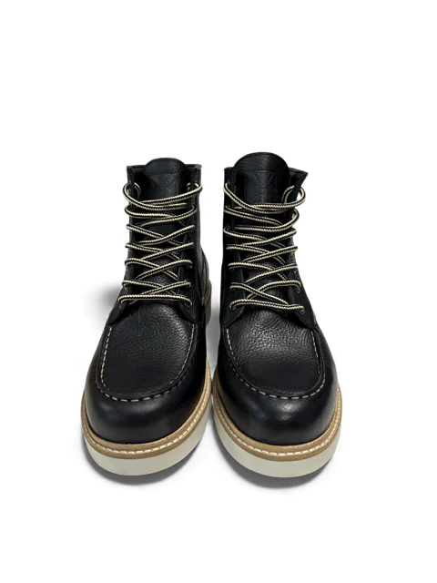 WCC RIGID LEATHER BOOTS - TUMBLE BLACK - Image 5