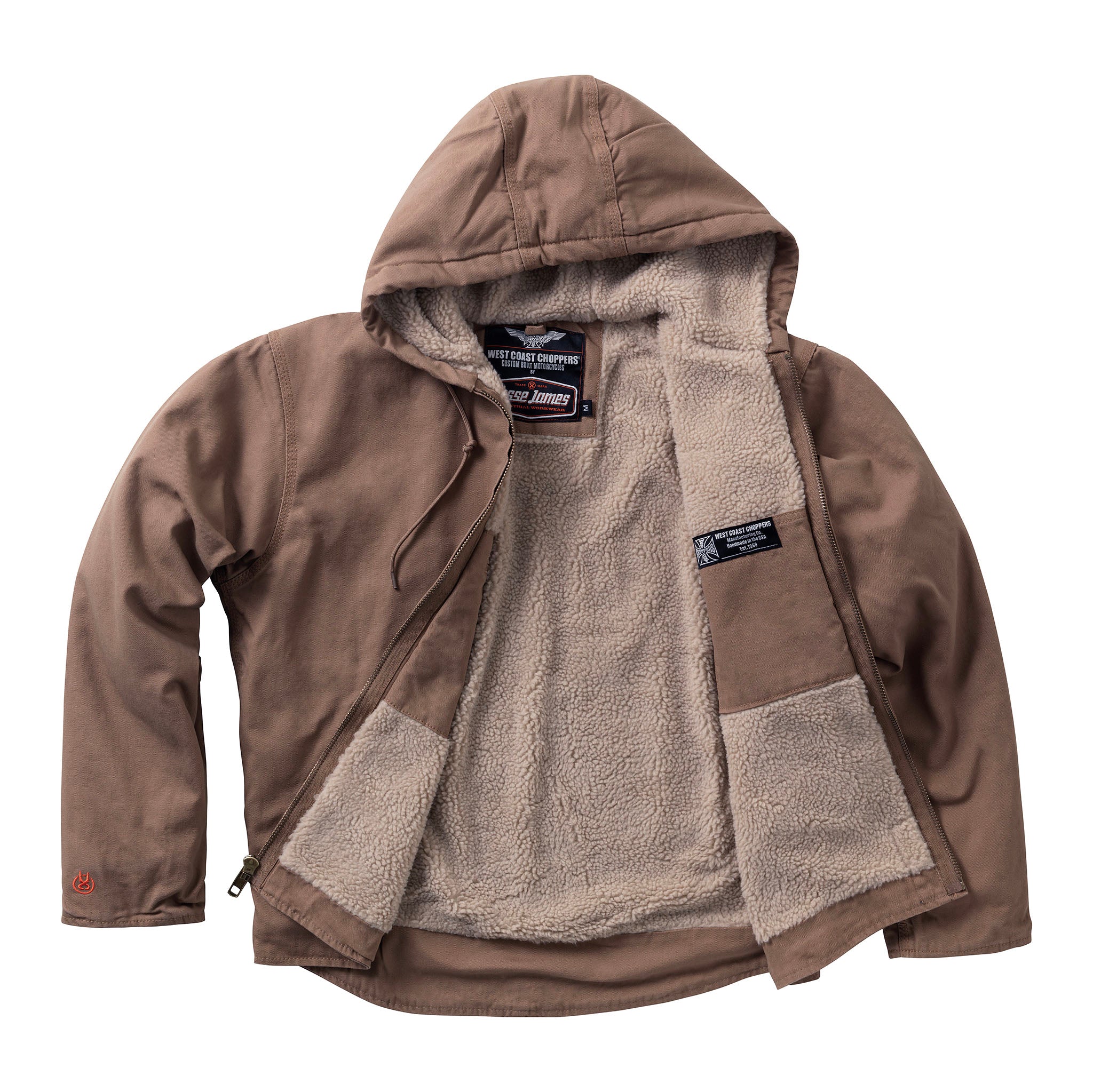 WCC SHERPA LINED HEAVY DUTY WORK JACKET - FRONTIER BROWN - Image 3