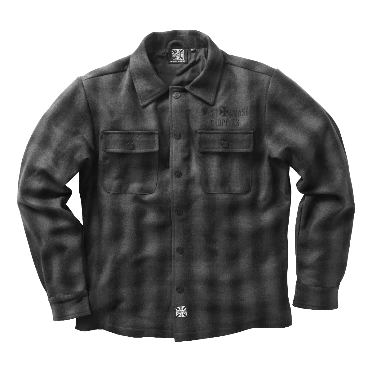 WCC WOOL LINED PLAID JACKET - CHARCOAL/BLACK