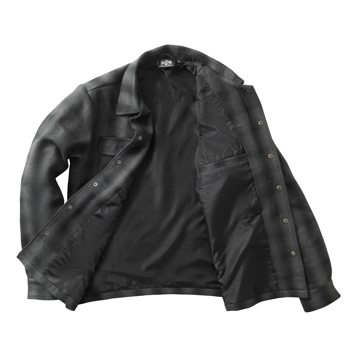 WCC WOOL LINED PLAID JACKET - CHARCOAL/BLACK - Image 2