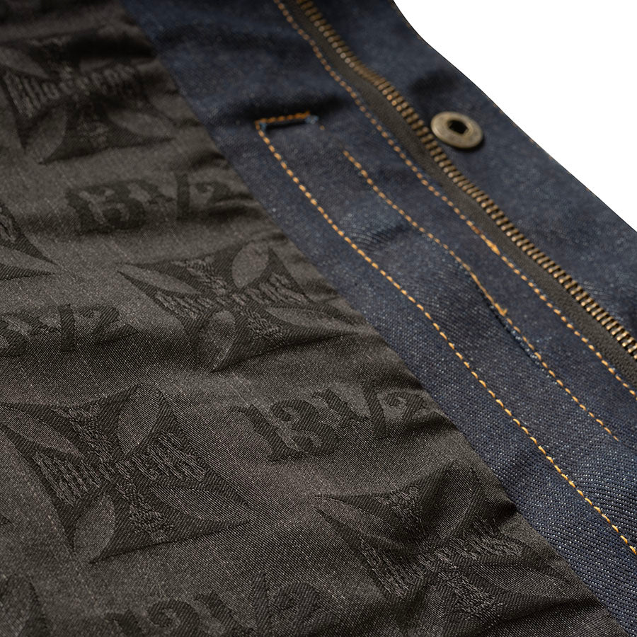 WCC x 13 1/2 Dominator Denim Riding Vest -Raw Denim - Image 5