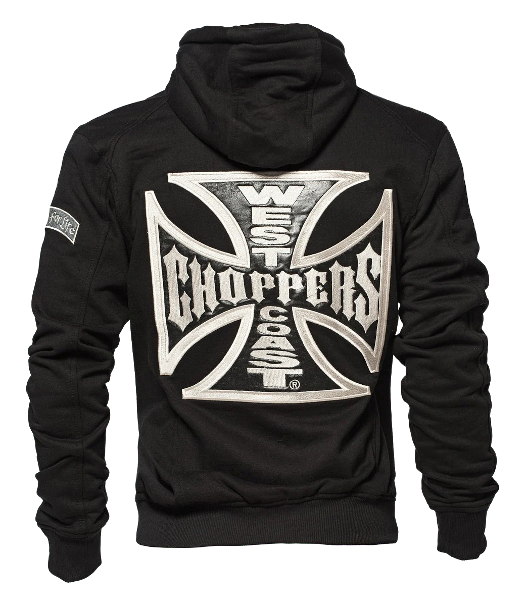 WEST COAST CHOPPERS OG CLASSIC PANEL ZIP HOODY - Black